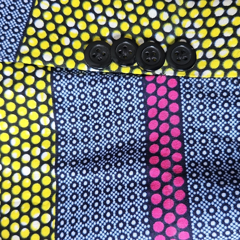 HANDMADE Slimfit Multicolor Blazer for Men - Picture 6 of 10